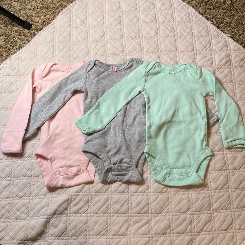 Just one you by Carters newborn long sleeve onesies (set of 3) - Picture 6 of 6